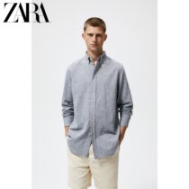 ZARA Autumn Winter New Mens cotton blend long sleeve shirt 02688400400