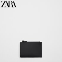 ZARA Spring New Mens Bag Black Press Glue Zero Money Bag Style Card Wallet 3919920040