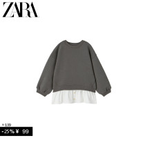 ZARA special price new baby toddler spliced down to swing round collar long sleeve sweater 3335515807