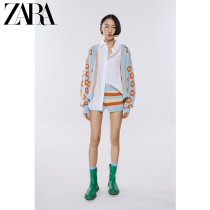 ZARA spring new womens dress flower pattern jacquard retro gentle knit jacket 4331046050