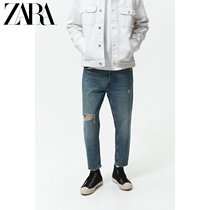 ZARA spring mens dress with a broken hole 90% jeans 1538435400