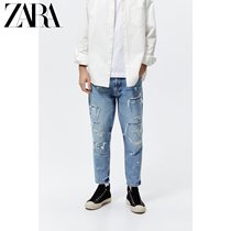 ZARA spring mens dress with a broken hole 90% jeans 0840410400