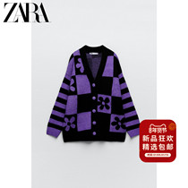 ZARA winter new womens jacquard knit coat 05755007603