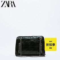 ZARA (discounted) womens bag black chain accessories fashion hand single shoulder bag 6603810040