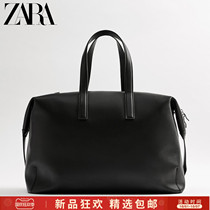 ZARA autumn new mens bag Black simple large capacity bowling bag 13104820040