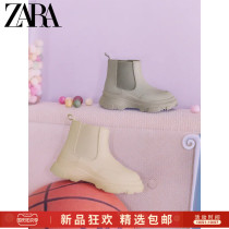 ZARA new childrens shoes baby beige elastic sole rubber toddler boots 16111830002