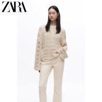 ZARA spring summer new womens clothing hollowed-out sweater-knitted sweatshirt 1822052712