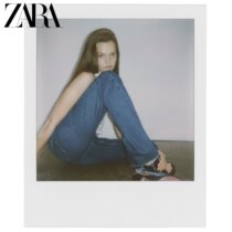 ZARA early autumn new womens Z1975 high waisted horn jeans 01416228407