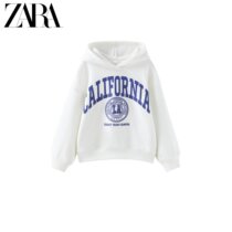 ZARA Springwear New Kids Girls CALIFORNIA Varsity Style Sweatshirt 0208608 250