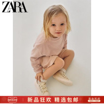 ZARA new childrens shoes baby light beige cotton toddler Sports Board shoes 18401830002