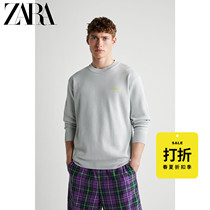 ZARA Discount season] Mens embroidered cotton sweater sweater 03332410805