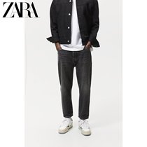 ZARA spring mens clothing loose with leg turd pants black jeans 1538452800