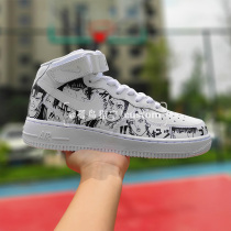 af1 Graffiti anime theme slam dunk master black and white style Liu Chuan maple cherry wood flower road sneakers custom diy services