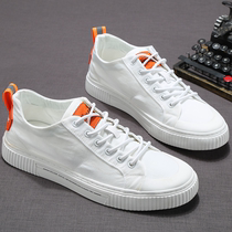 Tide brand mens shoes 2021 new summer one foot pedal cloth shoes wild casual white shoes men breathable canvas shoes