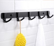Toilet black clothes hook towel coat hook door rear row Hook bathroom single coat hook hardware pendant