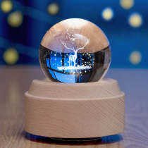 Crystal Ball Music Box Elk Music Box Girls Birthday Gift Boyfriend Girlfriend Children New Year Gift Valentines Day