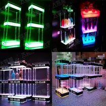 Bar light three-layer 18-pack champagne cabinet KTV champagne cabinet Wine cabinet Nightclub light wine cabinet Foreign wine cabinet