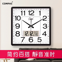 Wall clock Living room mute household fashion creative quartz clock clock simple electronic clock Nordic modern personality clock