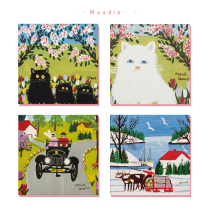 Modi Maudie hand painting movie stills fresh and cute healing illustration card bedroom background decoration