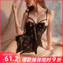 Passion Fire Spicy Full Lace Small Breast Free conjoined clothes transparent Spice Uniform Suit Seductive Seductive Pyjamas Thin