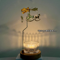 Candle Carousel Walking Lantern Candlestick Set Aromatic Candle European Romantic Candlelight Dinner Orniver Gift