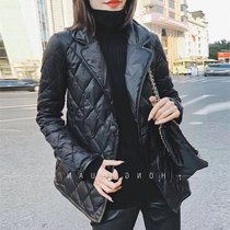 Suit down jacket ladies thin short European station winter 2021 New European fashion fashion slim slim coat