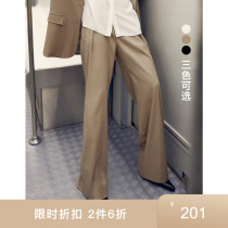 Shopping mall with Nawei autumn new workplace commuter high waist drape mop suit wide leg trousers