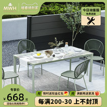 MWH Nordic courtyard outdoor table and chairs combination outdoor garden terrace open air waterproof sunscreen rattan chair casual chair