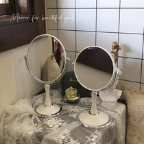 Net red ins Wind mirror desktop desktop makeup mirror dressing table large dormitory double-sided vanity mirror home small
