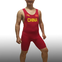 Chinese team 2018-2019 version of Shi Zhiyong competition same type of Weightlifting Wrestling suit one-piece tights