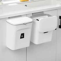 Kitchen trash can hanging wall sliding cover household cabinet door toilet toilet living room hanging creative storage artifact