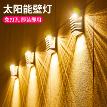 Solar lamp outdoor patio Balcony Terrace Terrace Garden with outdoor villa Waterproof Decorative Atmosphere Wall Lamp