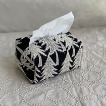 Treasures Handmade Custom Day Style Embroidered Pine Solid Paper Towels box Living room Bedroom Contained Smoke Bag