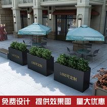 Iron custom outdoor flower box combination Square greening sales department commercial street flower bed outdoor fence partition flower trough