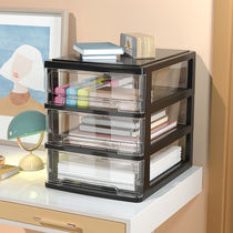 Desk storage box transparent office desktop drawer cosmetics table student dormitory file sundries box