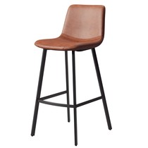 Nordic Backrest Bar Chair Creative Home Bar Chair Modern Minima High Footstool Front Desk Casual Cafe Stool