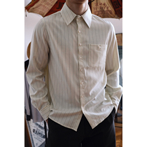 AKOM Online FW21 vintage striped Joker skin-friendly long sleeve shirt