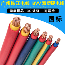 Guangzhou Zhujiang wire BVV10 16 25 35 50 70 square National Standard flame retardant copper core double plastic wire and cable