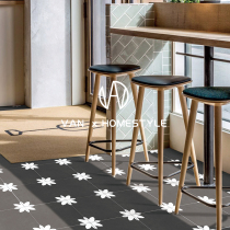 Brahman black and white handmade small tiles Kitchen restaurant Art flower tiles balcony toilet retro wall tiles