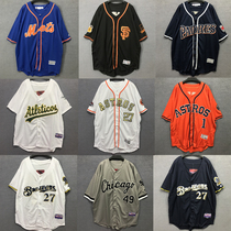 European and American street sports jersey baseball short sleeve loose T-shirt hip hop long men and women Harajuku bf Korean tide summer