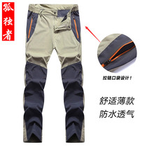 Assault pants mens spring and autumn thin breathable waterproof and windproof pants trousers outdoor hiking soft shell rain-proof mountaineering pants