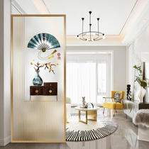 Modern simple tempered art glass screen partition into the living room bedroom Chinese light light luxury fashion porch