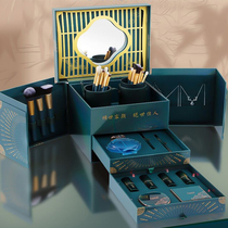 Oriental beauty makeup set cosmetics storage box carved lipstick perfume gift box Valentine's Day birthday gift