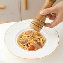  European-style pasta plate Gold-edged ceramic tableware Straw hat plate Western-style plate Soup plate Spaghetti bowl Pasta plate