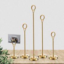 Thickened stainless steel table holder table number plate holder card holder hotel banquet wedding platform card card holder