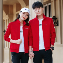 361 sports set mens Spring and Autumn New Jordano couple womens casual wear coat sweater three-piece cotton