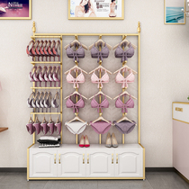 Gold Wall underwear underwear shelves shop hanging side bra display rack for underwear