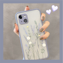 Apple 13 mobile phone case Summer new soft edge silicone 13promax protective cover all-inclusive lens iphone13pro anti-drop cover women flower mini hard case ins Wind young chicks
