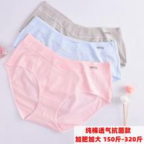 Pregnant womens underwear pure cotton low-waist shorts in the middle and late stages of pregnancy plus fat plus size 200 kg antibacterial briefs 300 kg