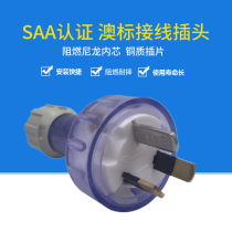 Removable self-wiring 10A 15 AnAustralian style plug Australian gauge fabricated power plug Australian gauge assembly plug